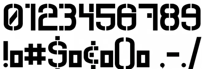 Mura-Knockout Font OTHER CHARS