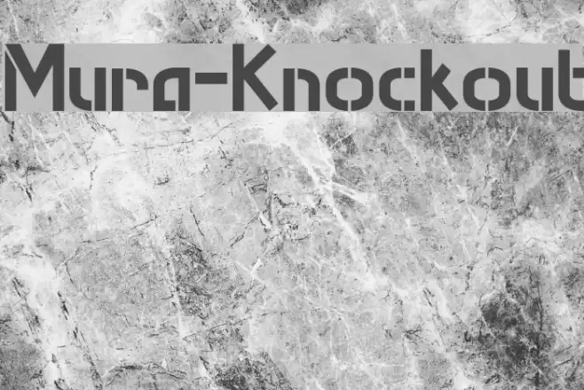 Mura-Knockout Font examples