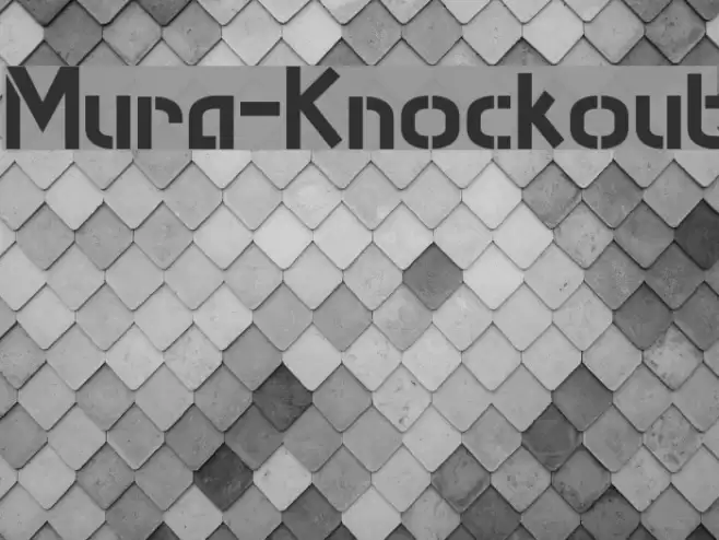 Mura-Knockout Font examples