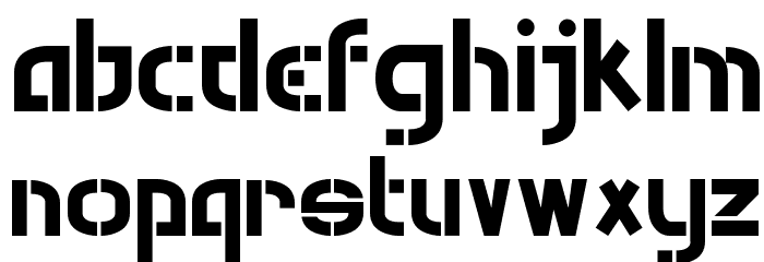 Mura-Knockout Font LOWERCASE