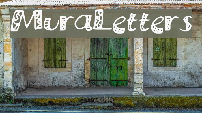 MuraLetters Font examples