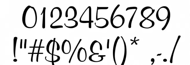 Mural Script Font OTHER CHARS