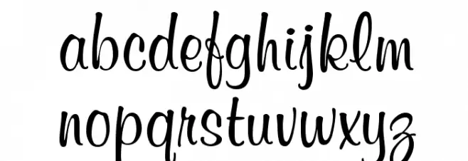 Mural Script Font LOWERCASE