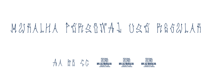Muralha PERSONAL USE Regular Font Preview