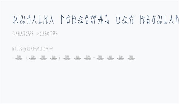 Muralha PERSONAL USE Regular Business Card