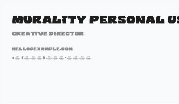 Murality PERSONAL USE ONLY Black Business Card