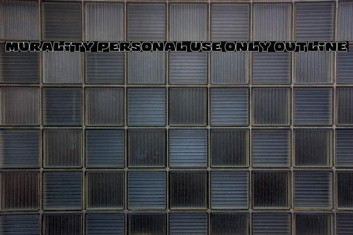 Murality PERSONAL USE ONLY Outline Example 1