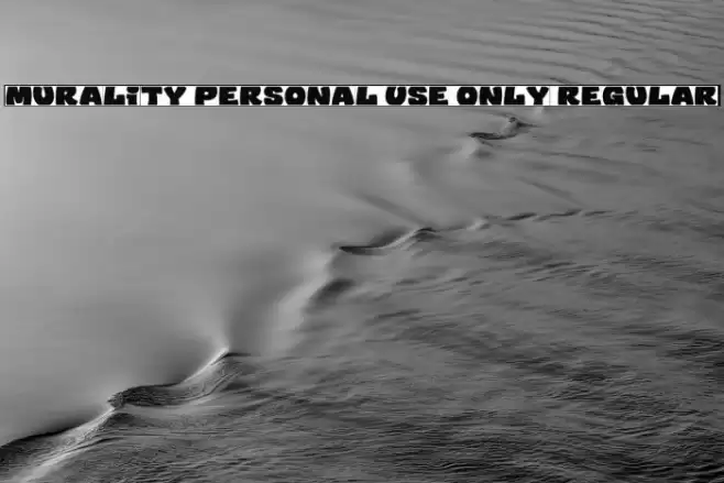 Murality PERSONAL USE ONLY Regular Font examples