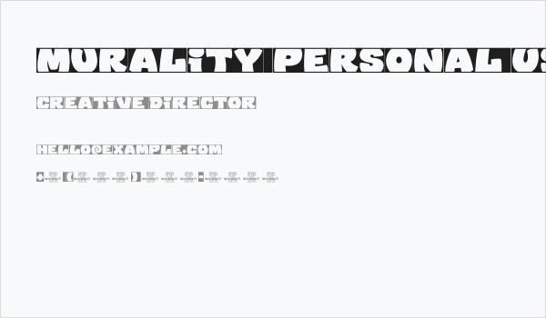 Murality PERSONAL USE ONLY Regular Business Card