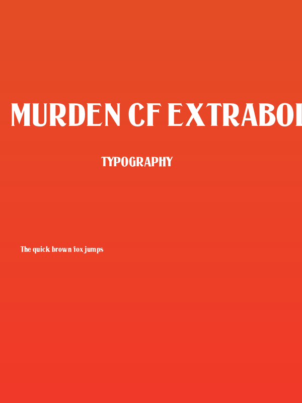 Murden CF ExtraBold Cond Regular Poster