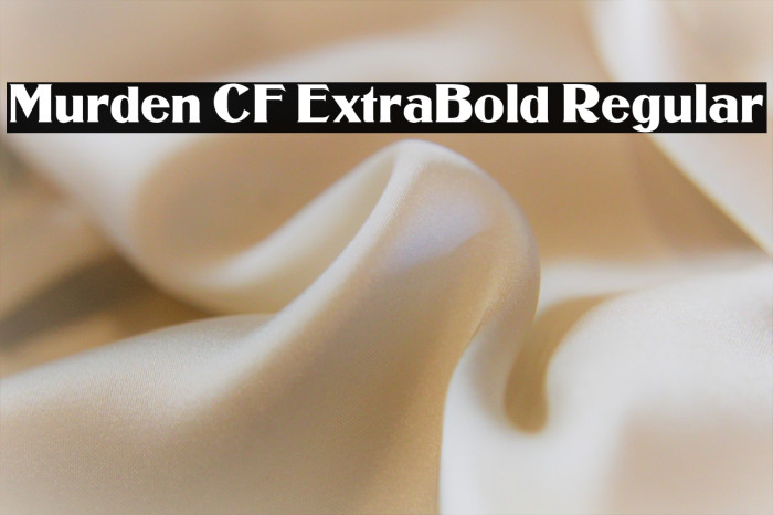 Murden CF ExtraBold Regular Example 1