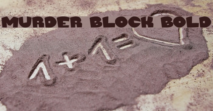 Murder Block Bold Font examples