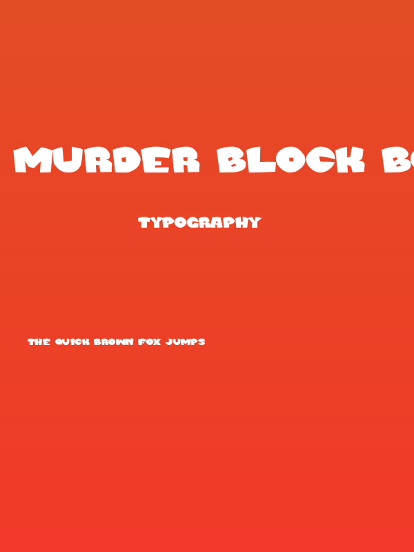 Murder Block Bold Poster