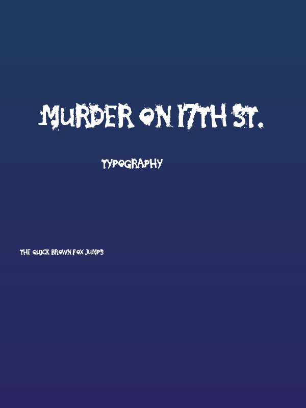 Murder on 17th St. Poster