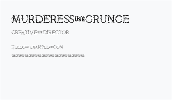 Murderess Grunge Business Card
