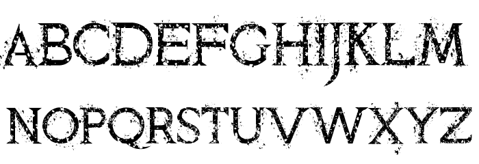 Murderess Grunge Font LOWERCASE