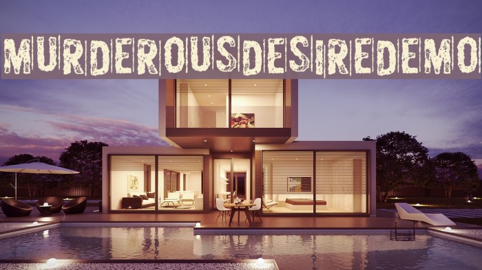 MurderousDesireDEMO Font examples