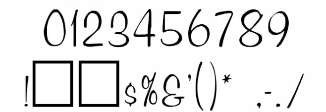 Muriel Regular Font OTHER CHARS