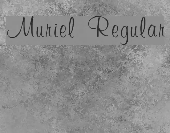 Muriel Regular Font examples
