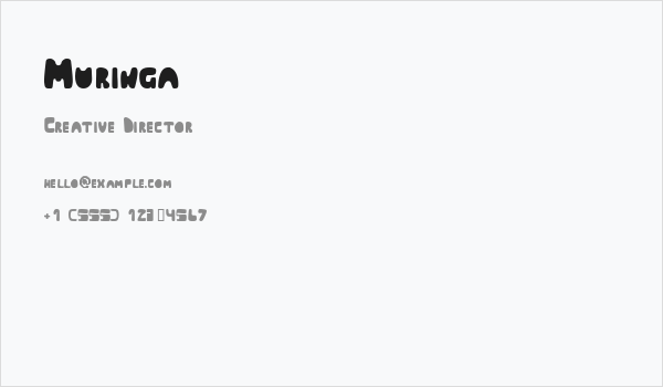 Muringa Business Card