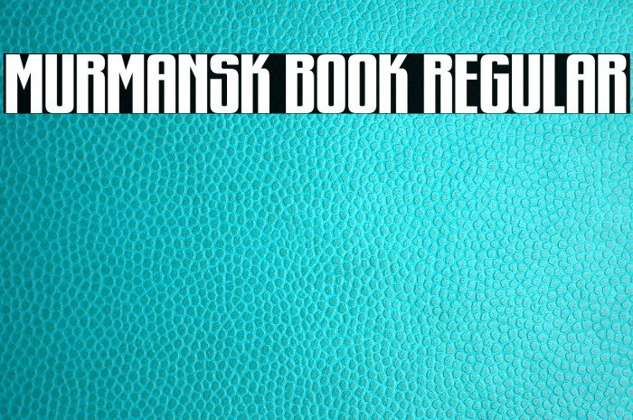 Murmansk Book Regular Font examples
