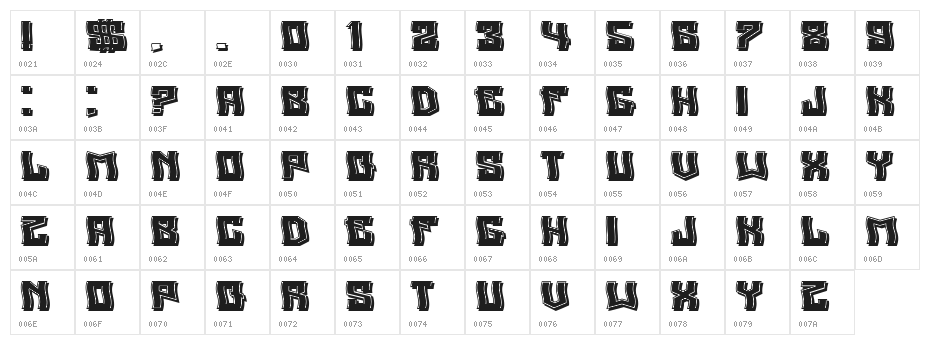 Murmure Regular Character Map