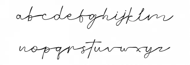 Murnita Regular Schriftart Kleinbuchstaben