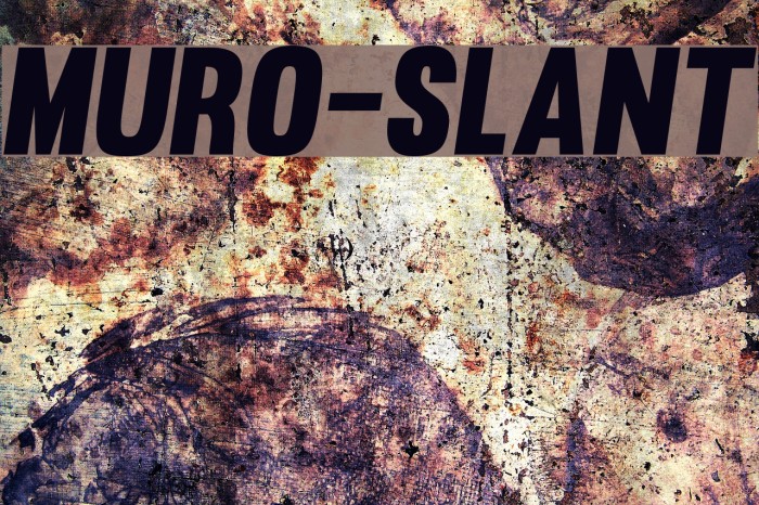 Muro-Slant Font examples