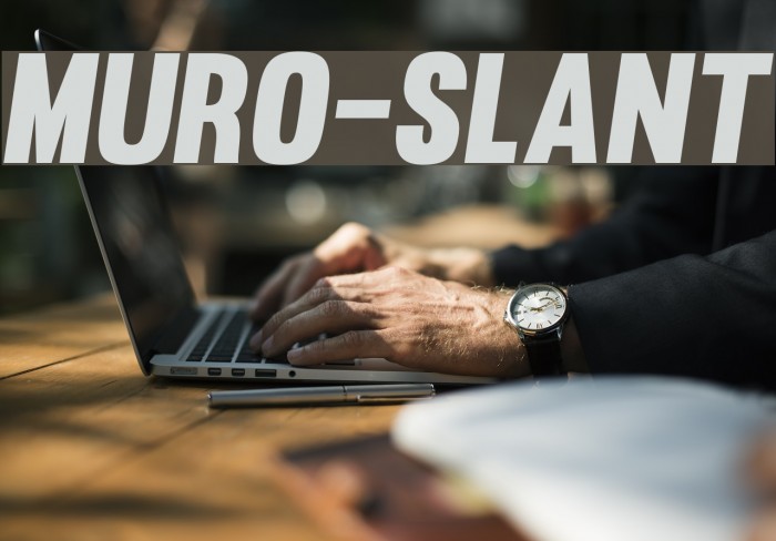 Muro-Slant Font examples