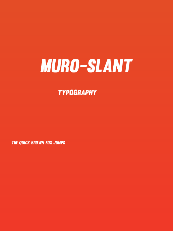 Muro-Slant Poster