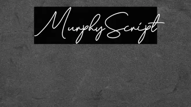 MurphyScript फ़ॉन्ट examples