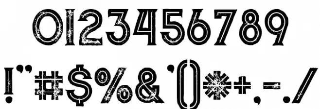 Murray inline grunge Font OTHER CHARS