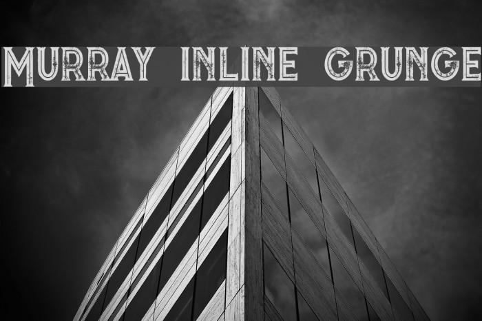 Murray inline grunge Font examples