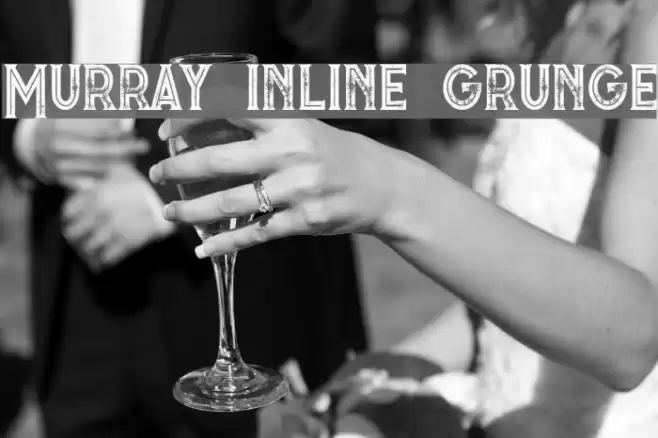 Murray inline grunge Font examples