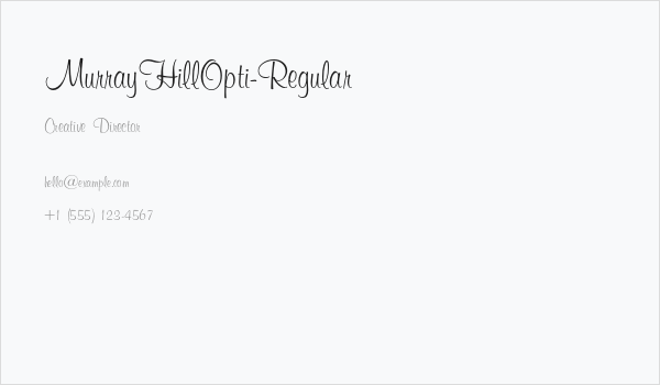 MurrayHillOpti-Regular Business Card