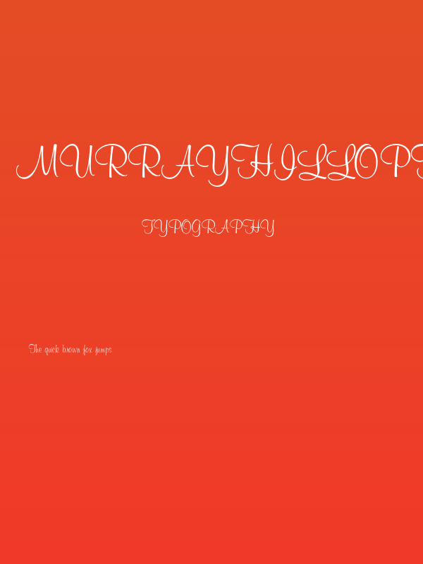 MurrayHillOpti-Regular Poster