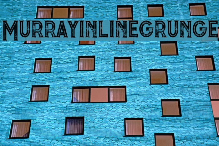 Murrayinlinegrunge Font examples