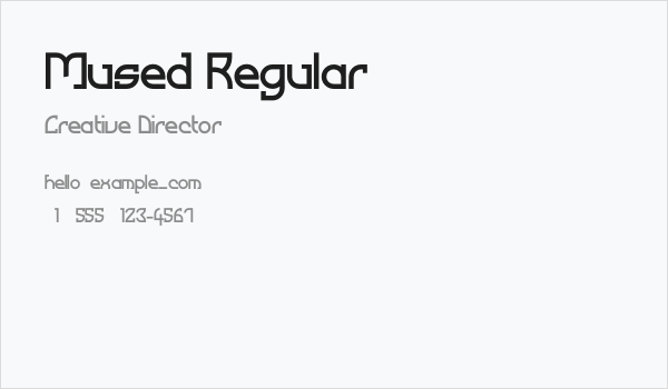 Mused Regular Business Card