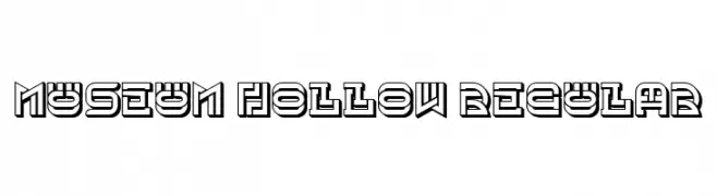 Museum Hollow Regular  font caratteri gratis