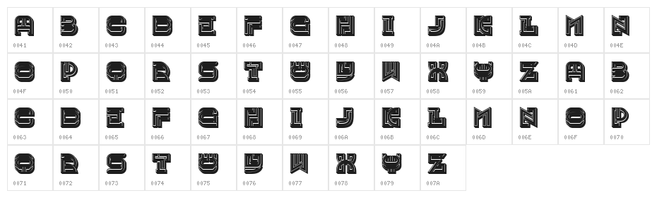 Museum Regular Character Map