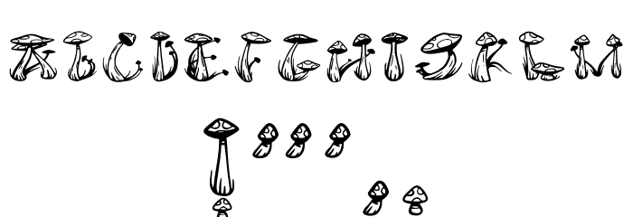 Mushies Regular Font Alte caractere