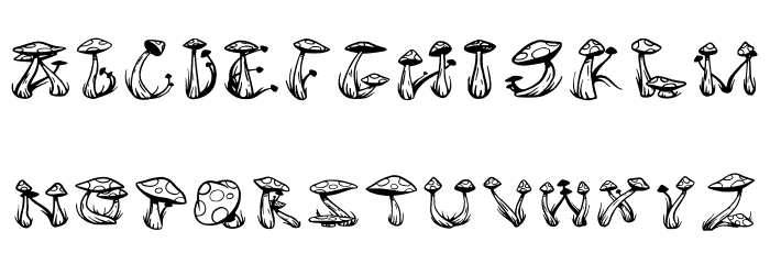 Mushies Regular Font Litere mici
