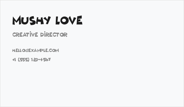 Mushy Love Business Card