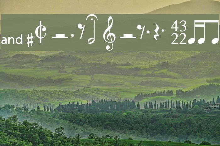 MusiSync Font examples
