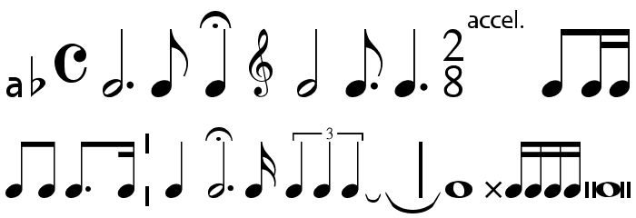 MusiSync Font LOWERCASE