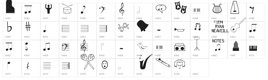 Music Fun Character Map
