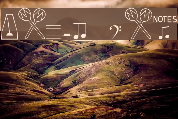 Music Fun Font examples