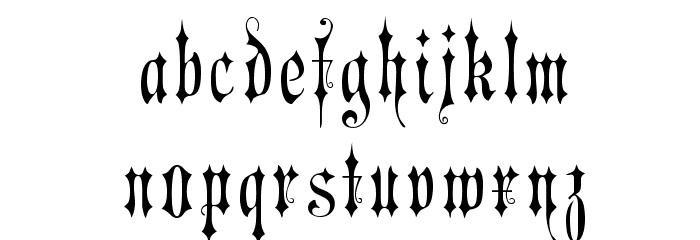 Music Hall Font LOWERCASE