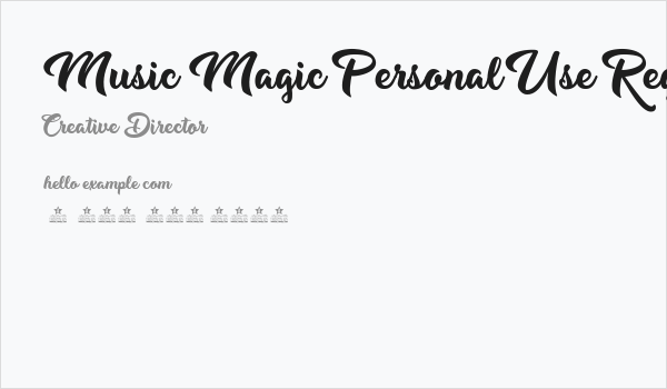 Music Magic Personal Use Regular Business Card
