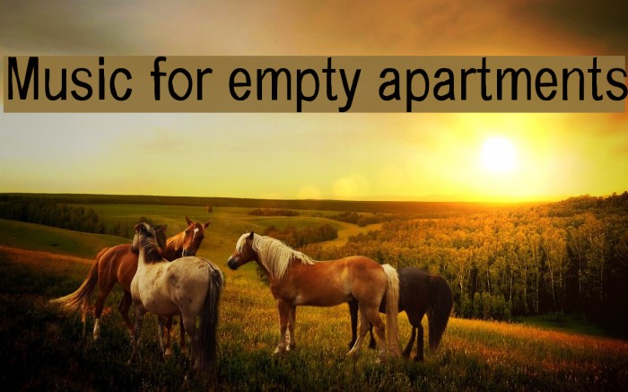 Music for empty apartments Font examples
